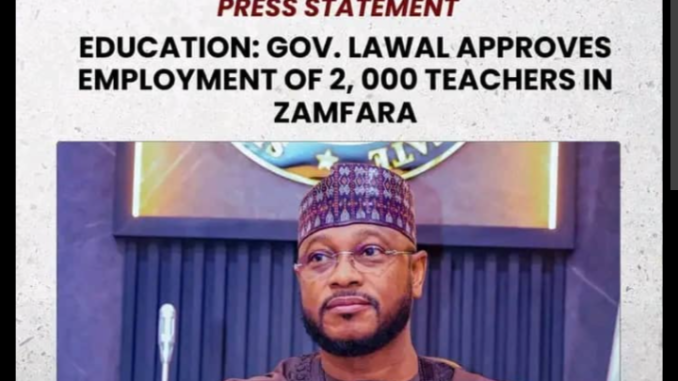 Zamfara teacher recruitment 2026
