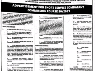 Nigerian Army 2027 recruitment